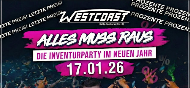 Alles muss raus - die Inventur Party im neuen Jahr
